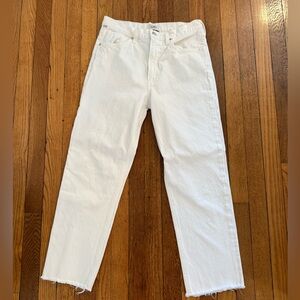 Citizens Of Humanity White Denim cropped Pants size 28. 26” inseam